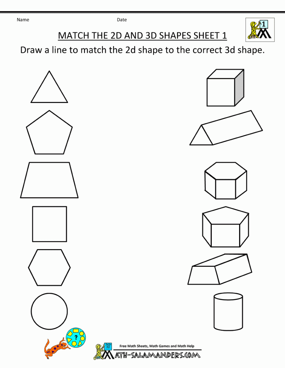 d Shapes Worksheets