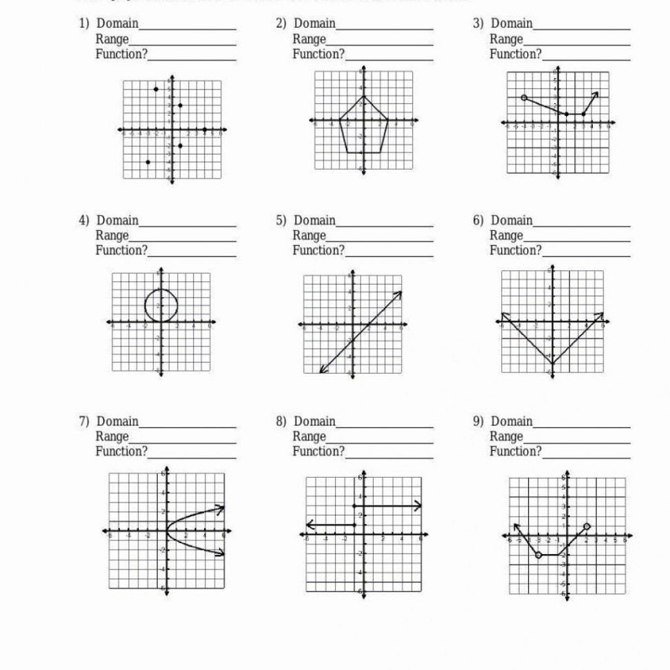 Domain And Range Worksheet   Graphing quadratics, Solving