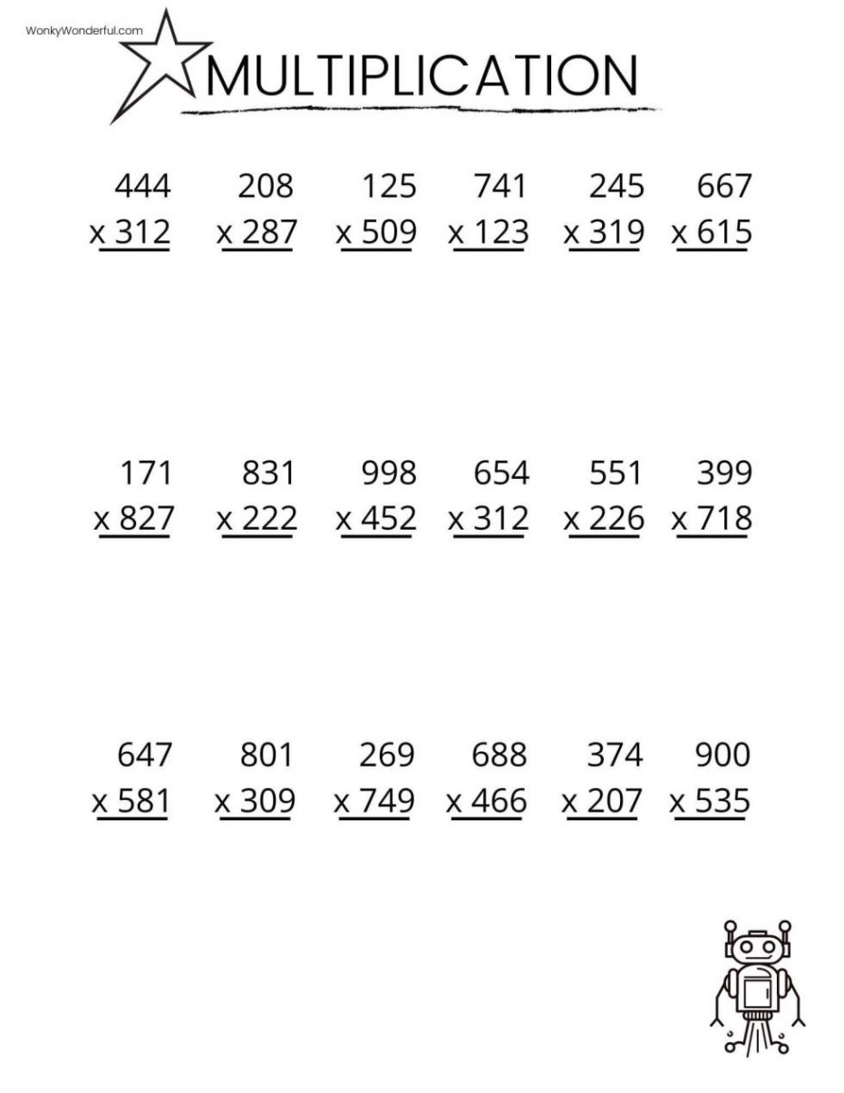 FREE PRINTABLE MULTIPLICATION WORKSHEETS + WonkyWonderful