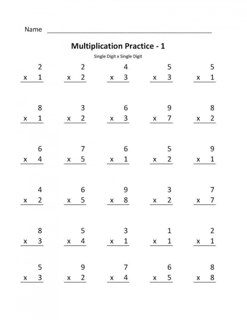 Multiplication Worksheets st-th Grade  Sheets - Etsy