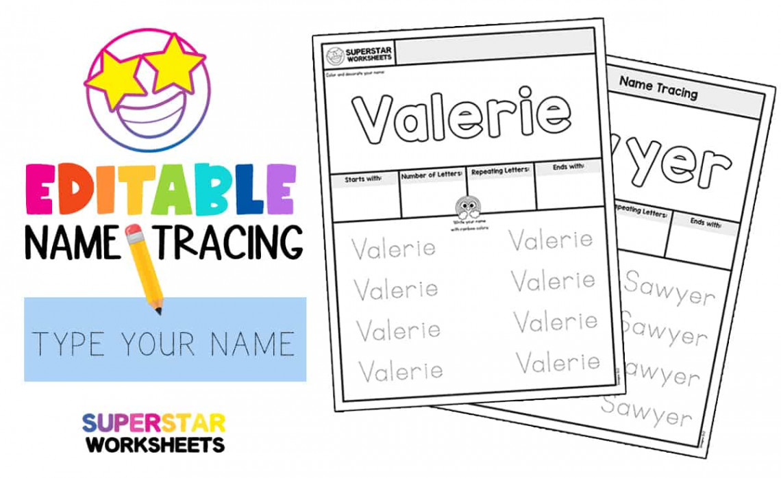 Name Tracing Worksheets - Superstar Worksheets