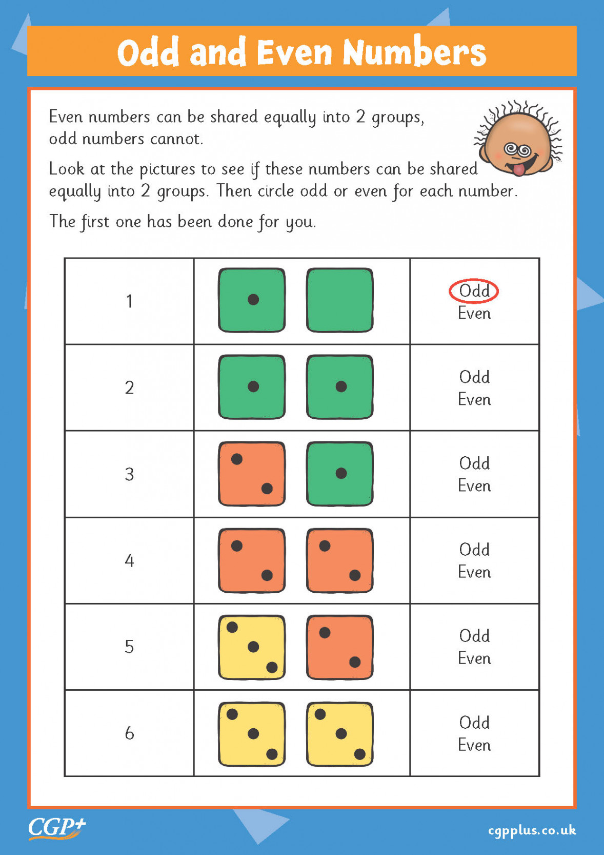 Recognising Odd and Even Numbers to : Foundation (Reception