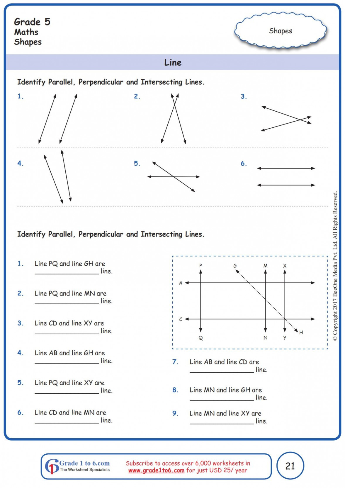 Worksheet Grade  Math Line  Text features worksheet, Parallel