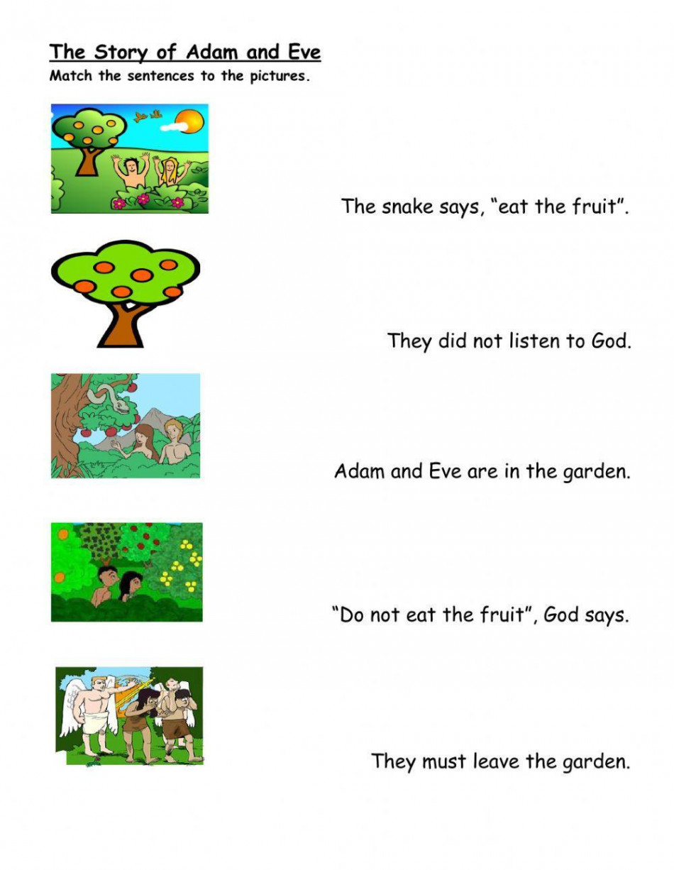 Adam And Eve worksheet  Live Worksheets