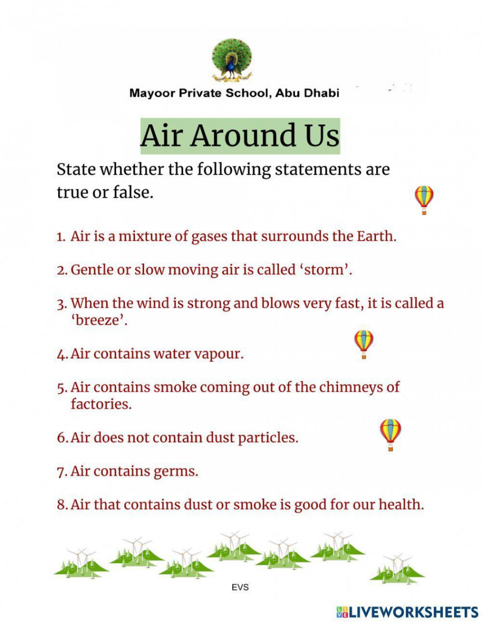 Air Around Us interactive worksheet  Live Worksheets