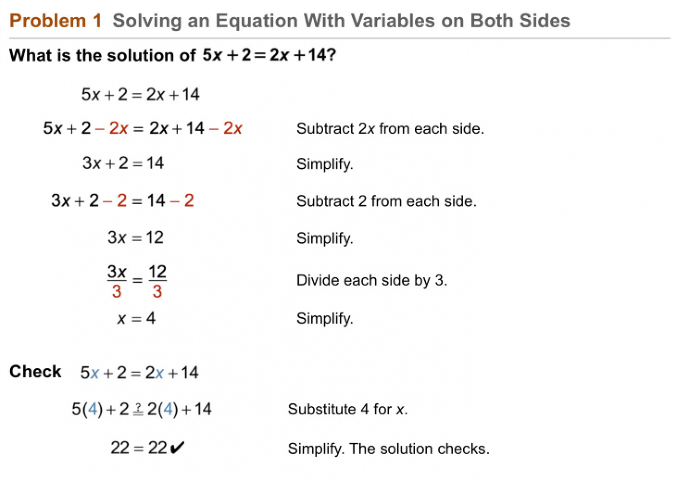 Algebra  - Complete Lesson: Solving Equations with Variables on