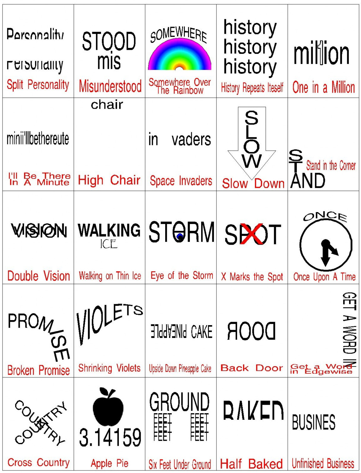 Another Hidden Meaning Brain Teaser Game  Printable brain teasers