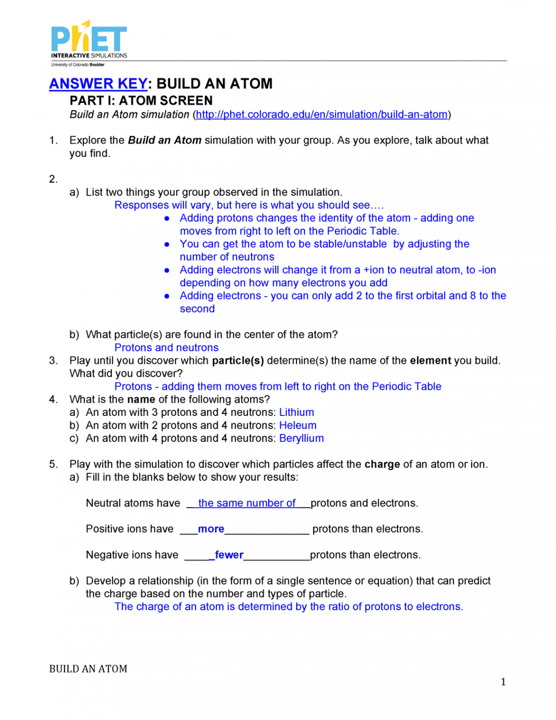 Answer KEY Build AN ATOM uywqyyewoiqy ieoyqi eywoiq yoie - ANSWER