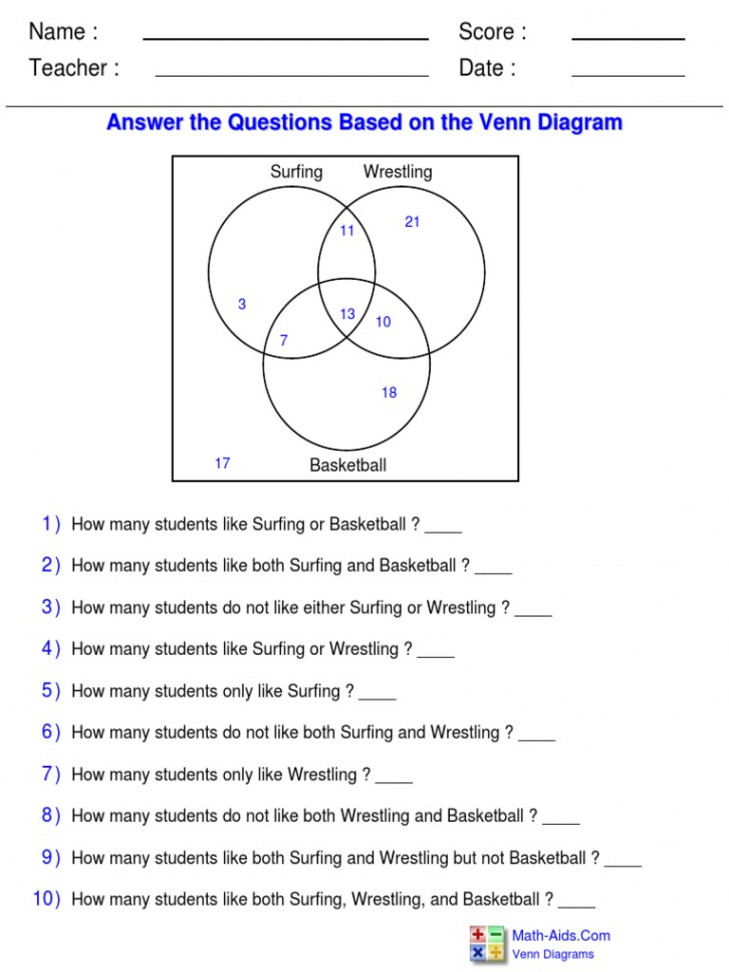 Answer The Questions Based On The Venn Diagram  PDF