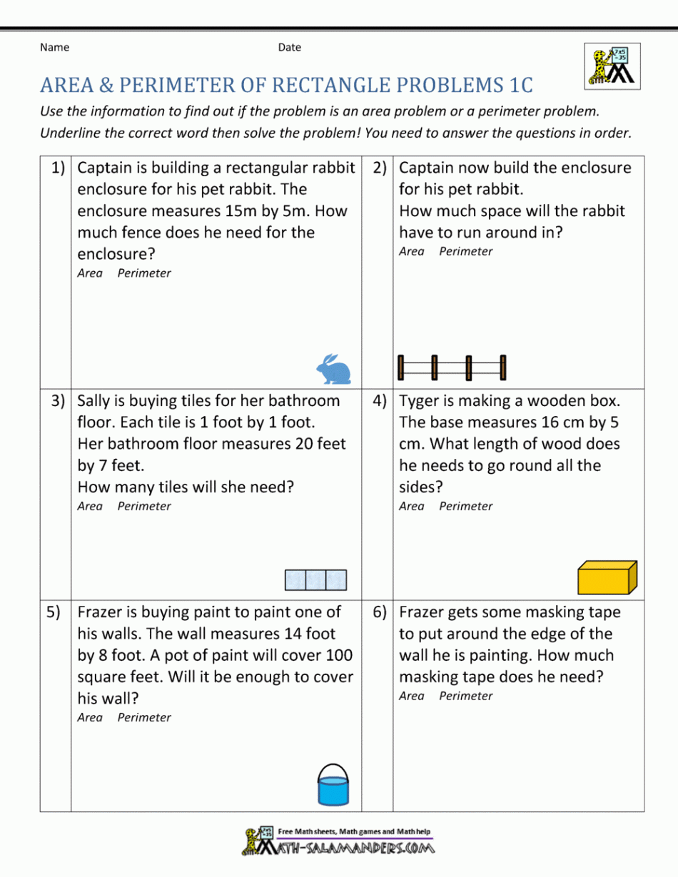 Area and Perimeter of Rectangle