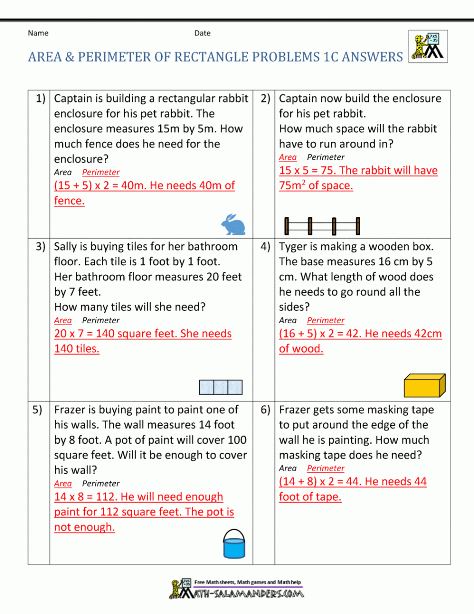 Area and Perimeter of Rectangle