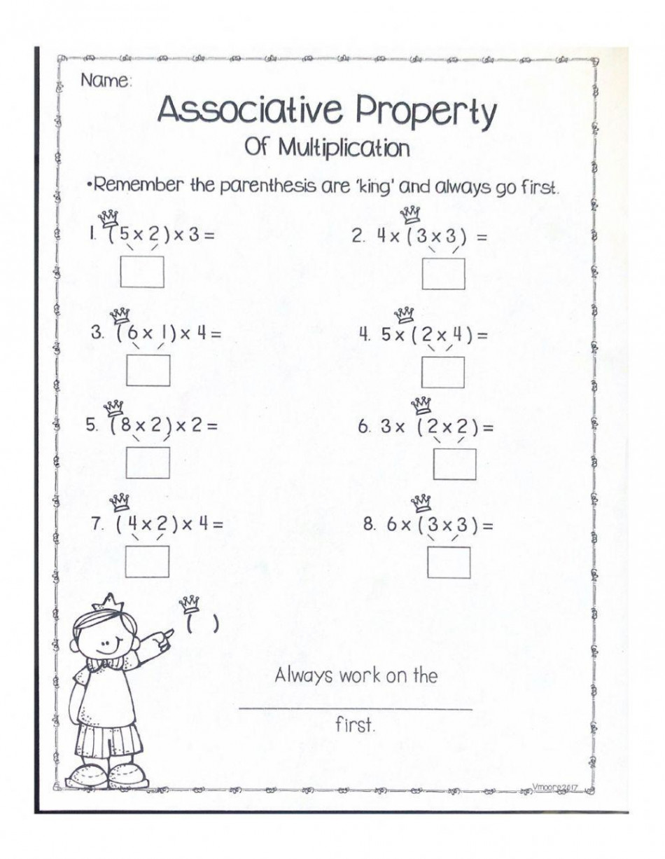 Associative Property Worksheet worksheet  Live Worksheets