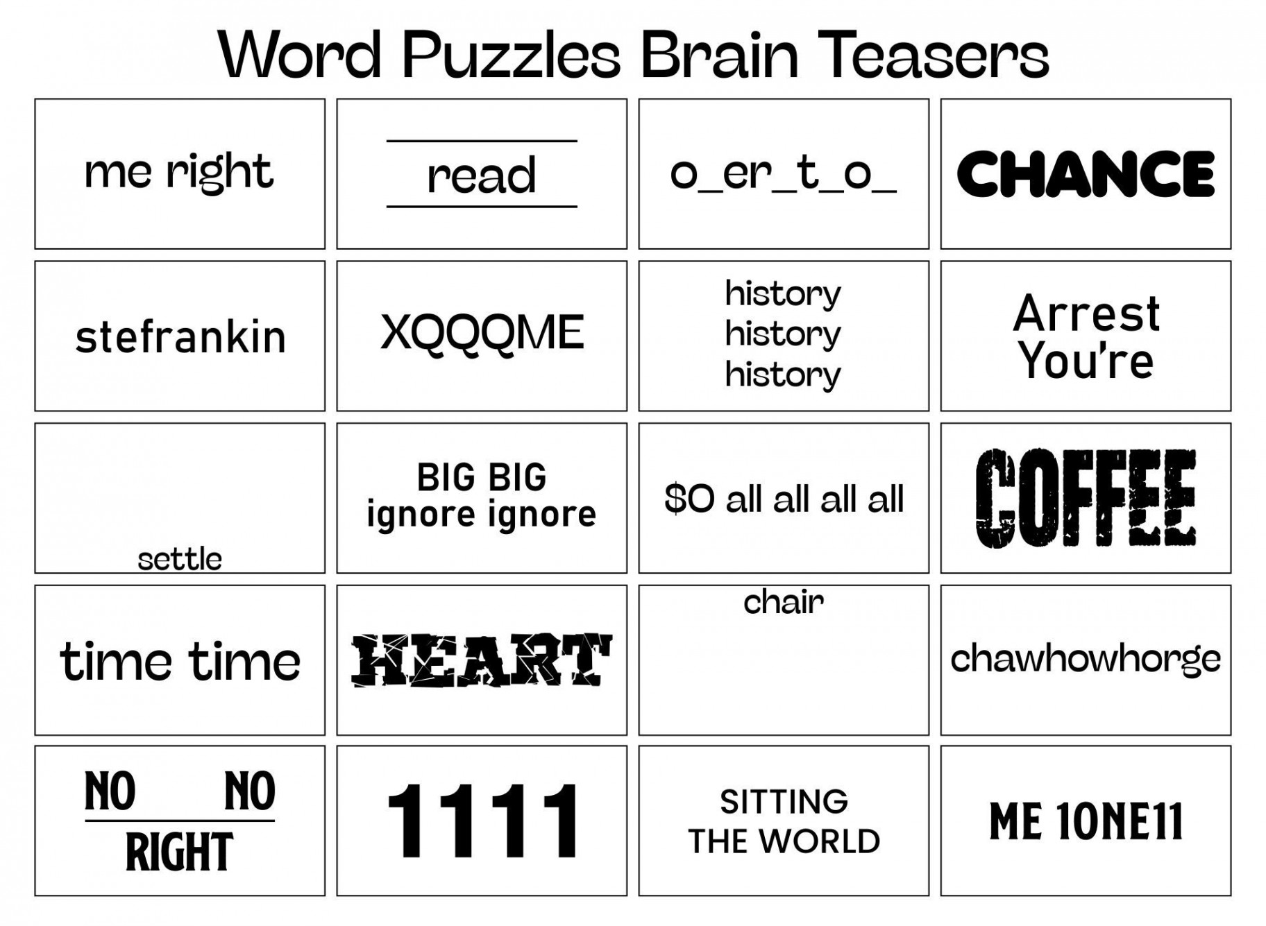 Best Free Printable Brain Teasers With Answers for Free at