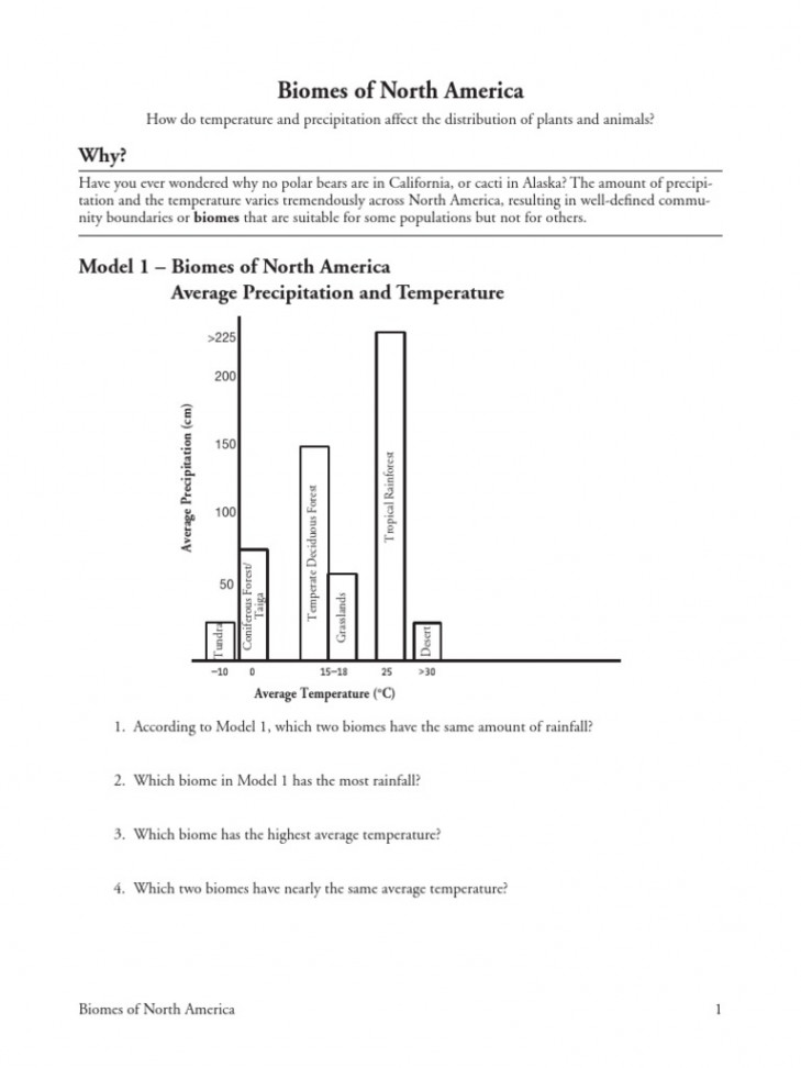 Biomes of North America: Average Temperature (°C)  PDF  Forests