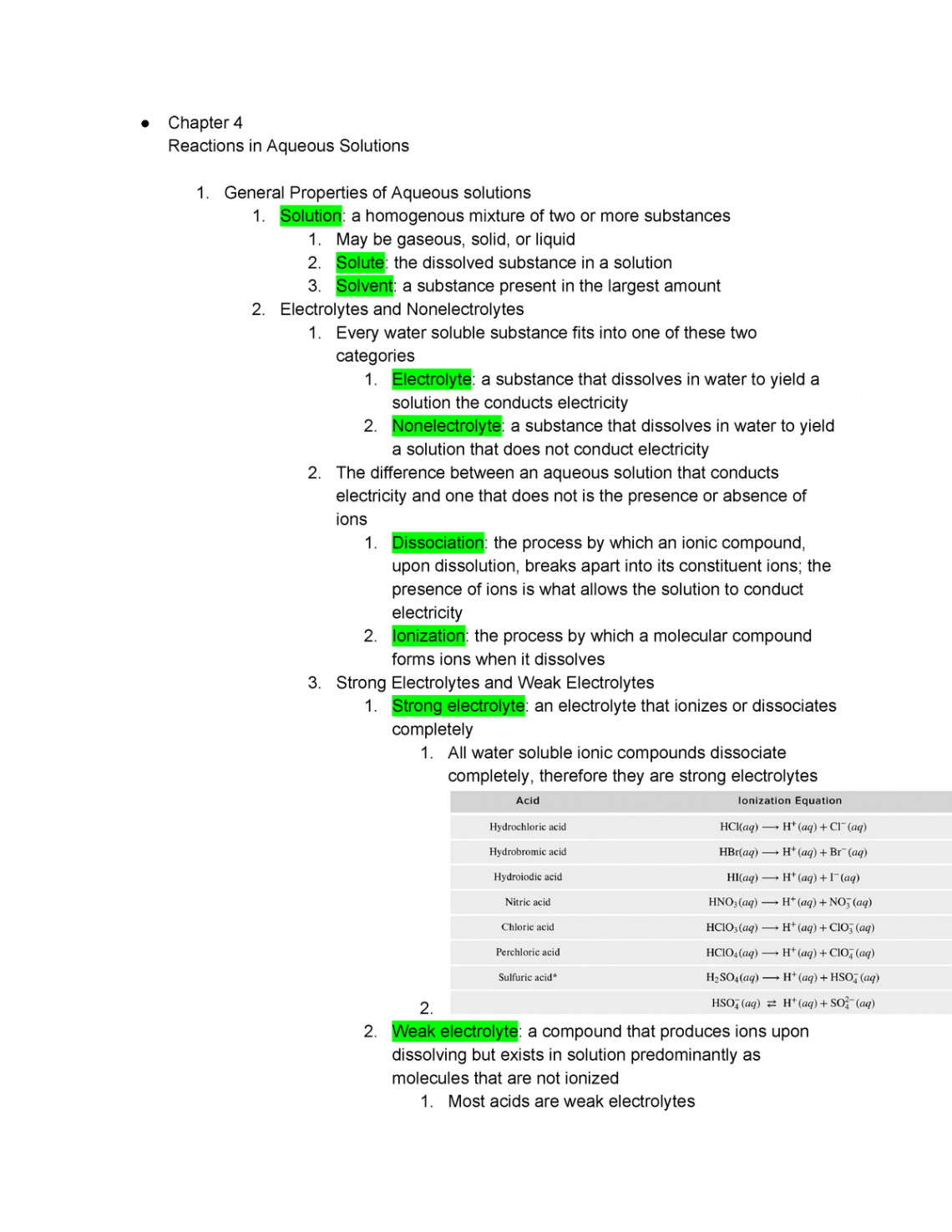 Chapter  Reactions in Aqueous Solutions - ○ Chapter  Reactions