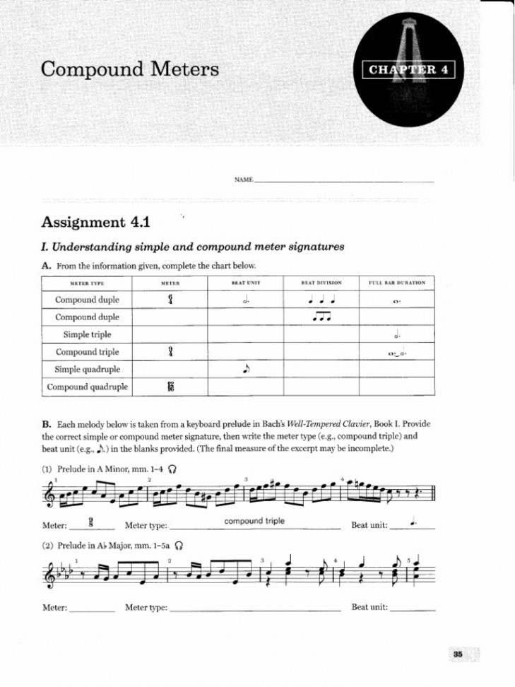 Chapter  Workbook  PDF  Rhythm  Performing Arts