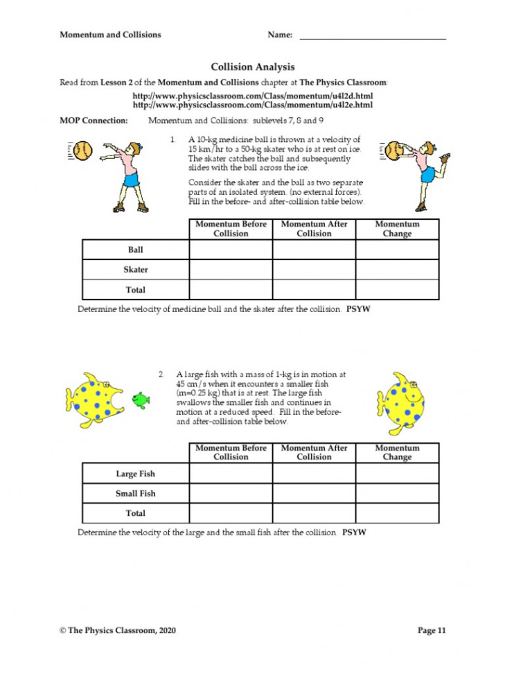 Collisions With Momentum  PDF  Collision  Momentum