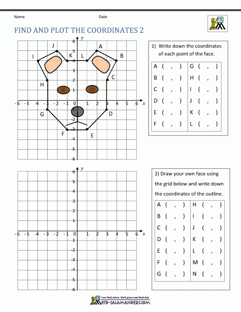 Coordinate Plane Worksheets -  quadrants