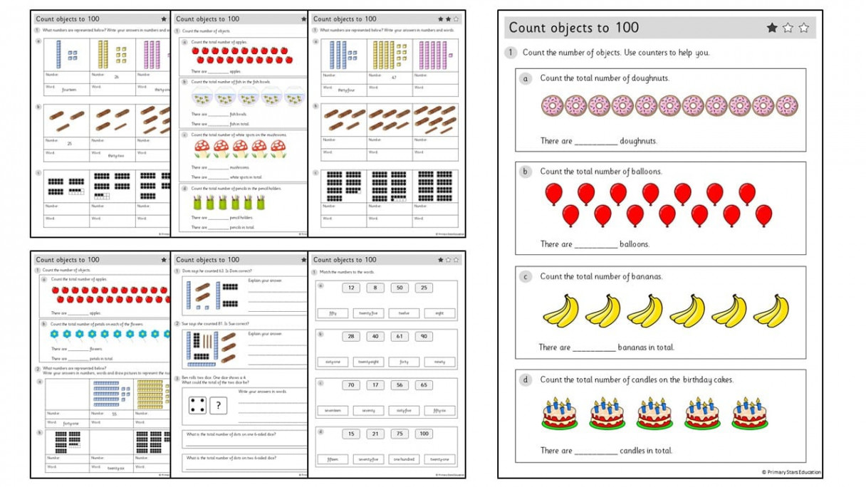 Counting to   Worksheets – Primary Stars Education