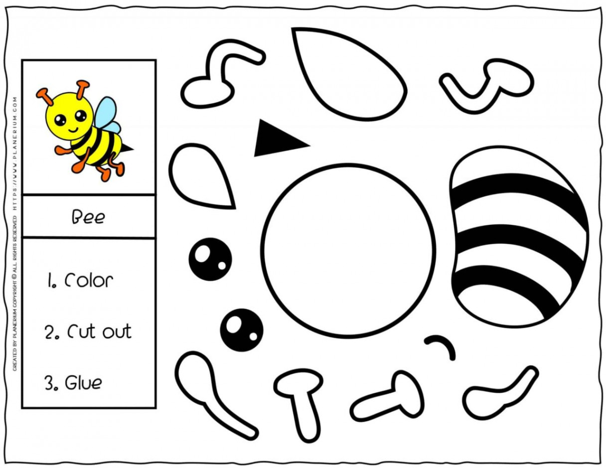 Cut and Glue Worksheet - Bee  Planerium