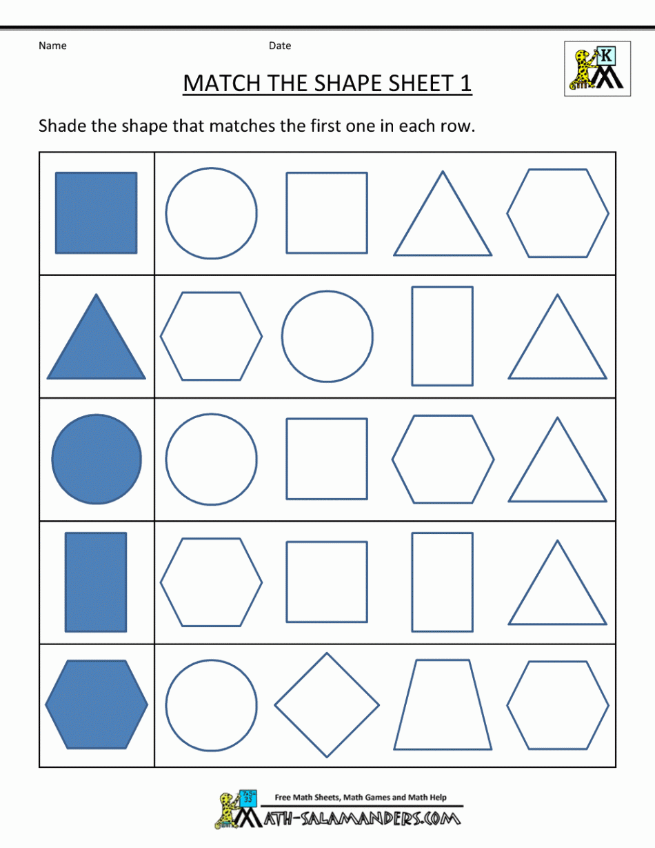 d Shapes Worksheets