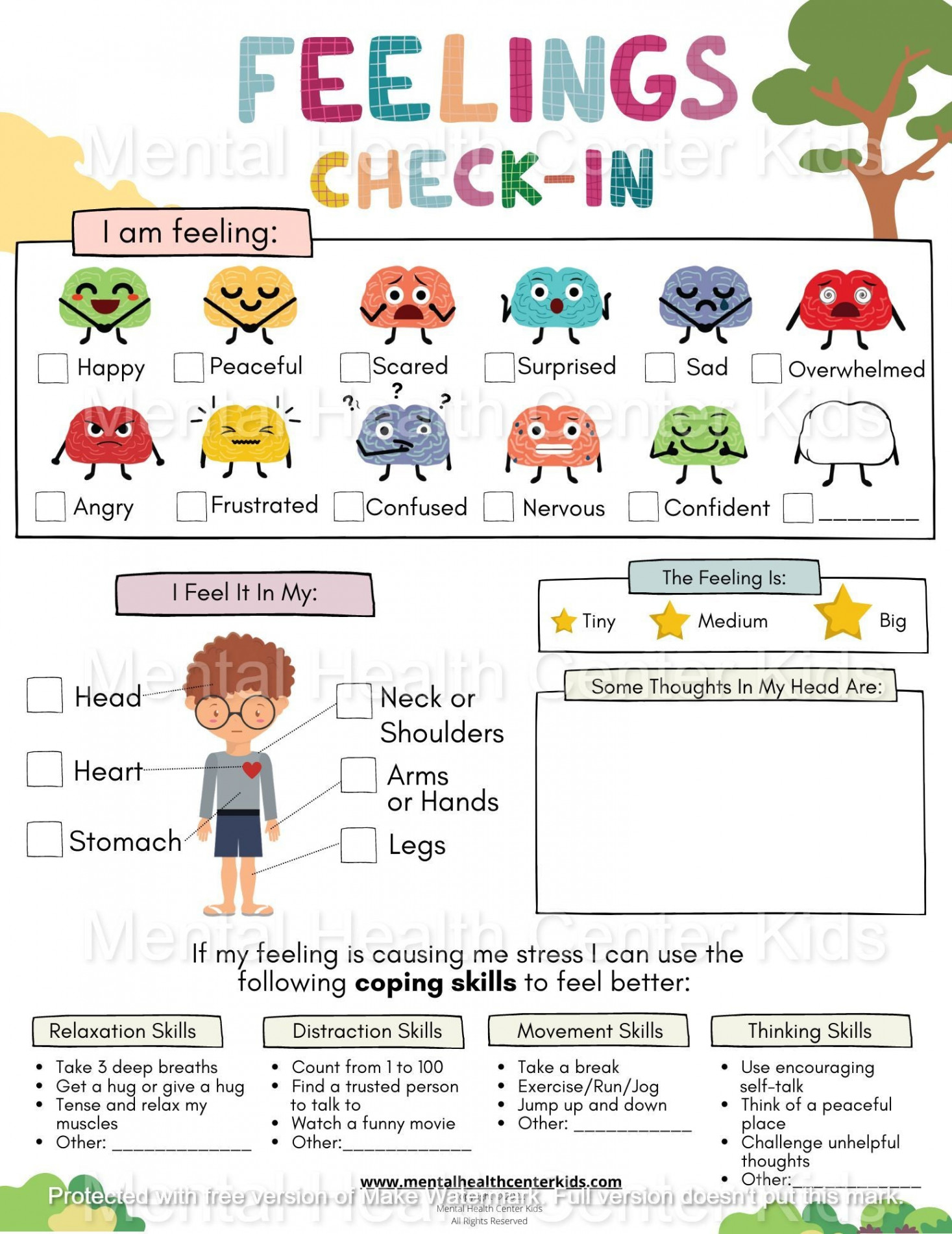 Feelings Check-In Worksheet