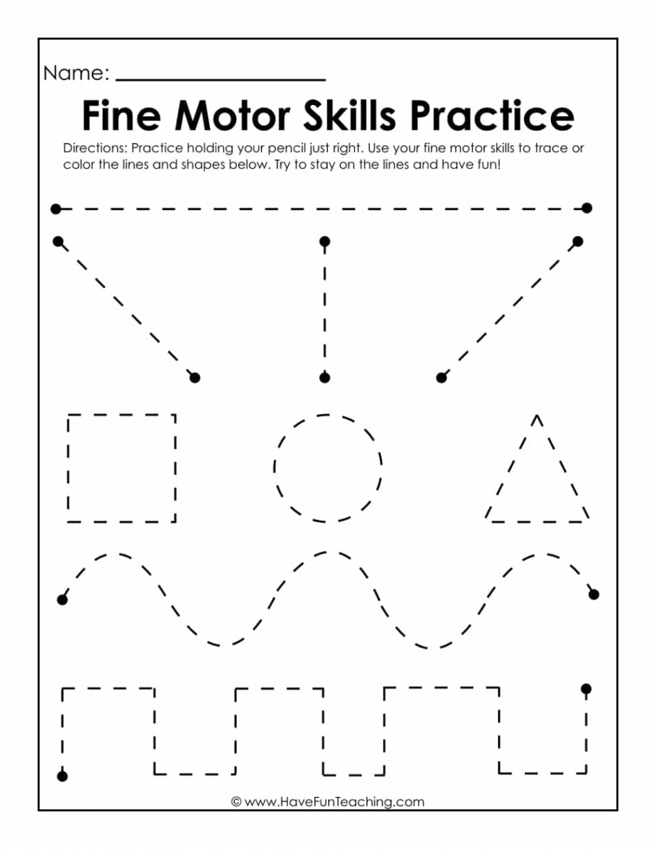 Fine Motor Skills Practice Worksheet - Have Fun Teaching