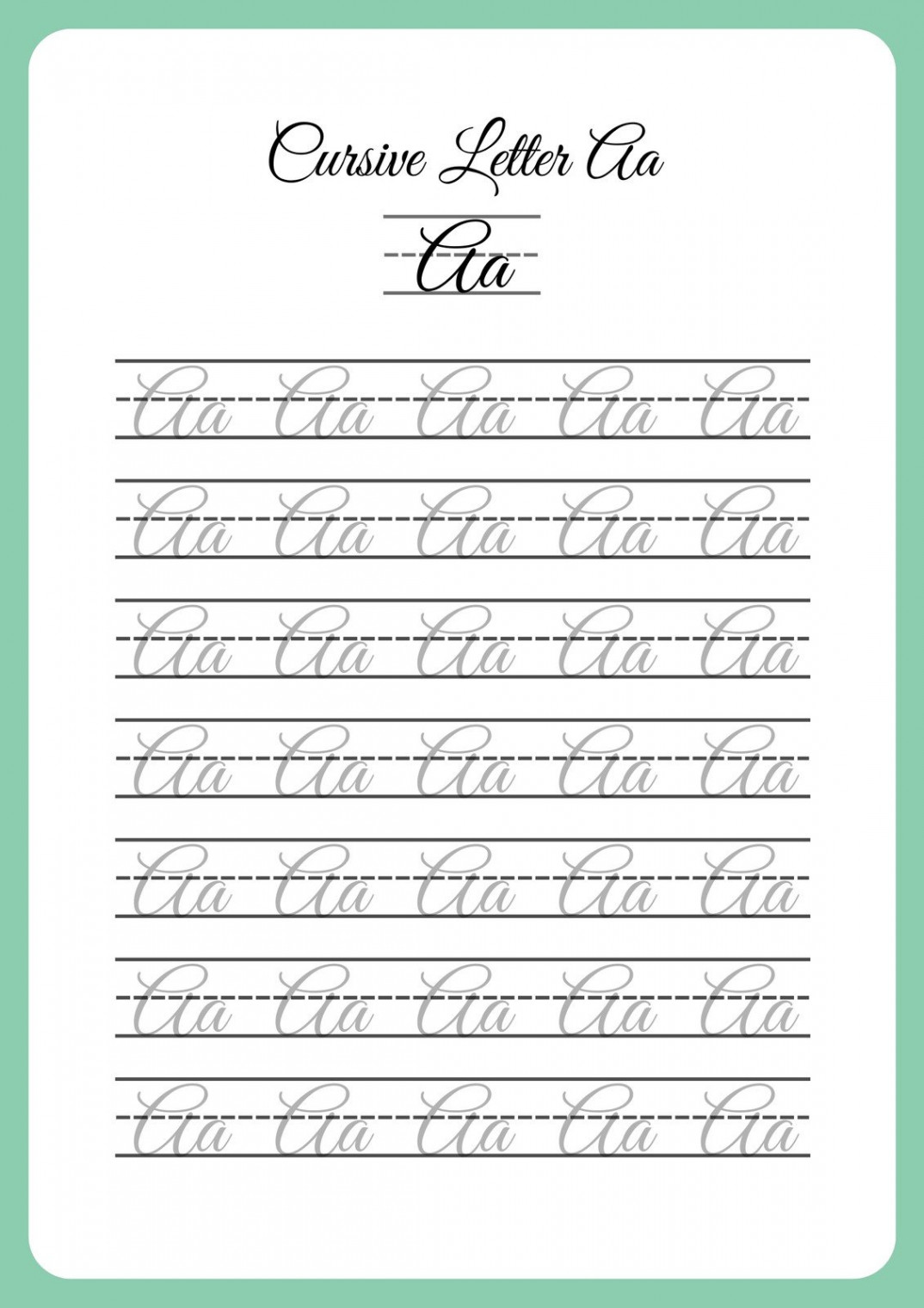 Free custom printable handwriting worksheet templates  Canva