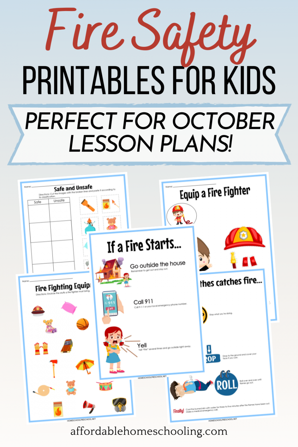 Free Fire Safety Printables for Early Learners