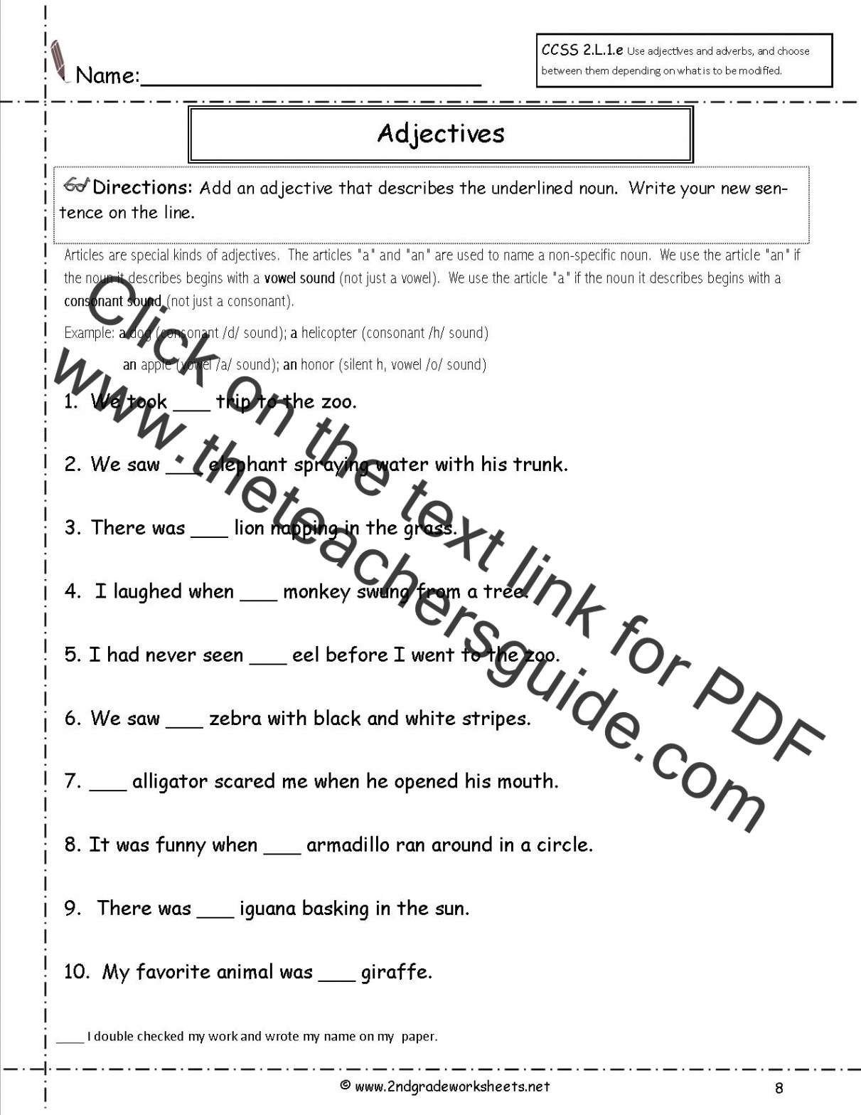 Free Language/Grammar Worksheets and Printouts