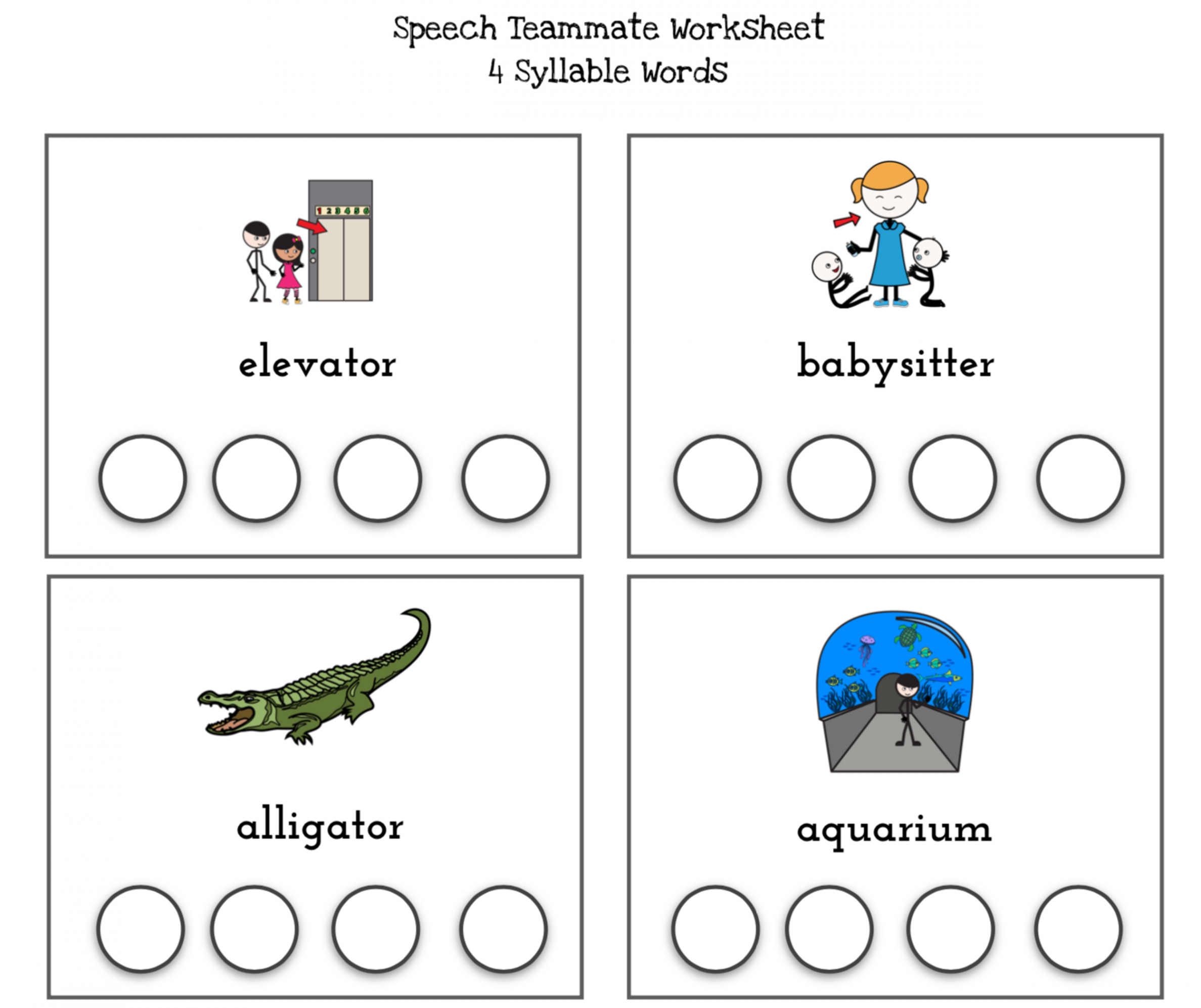 Free Multisyllable Worksheets