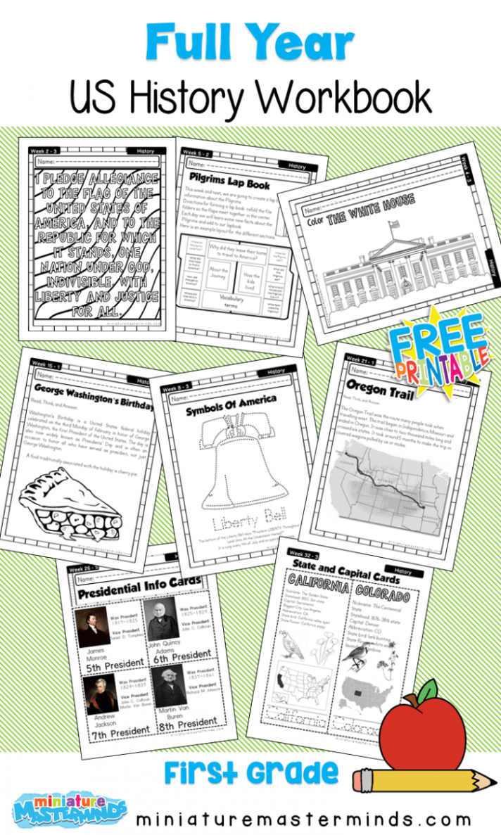 Free Printable First Grade Curriculum Book  First grade