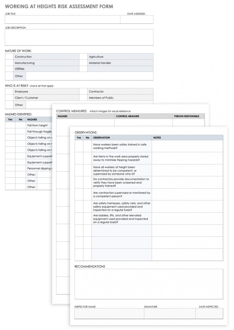 + Free Risk Assessment Forms  Smartsheet