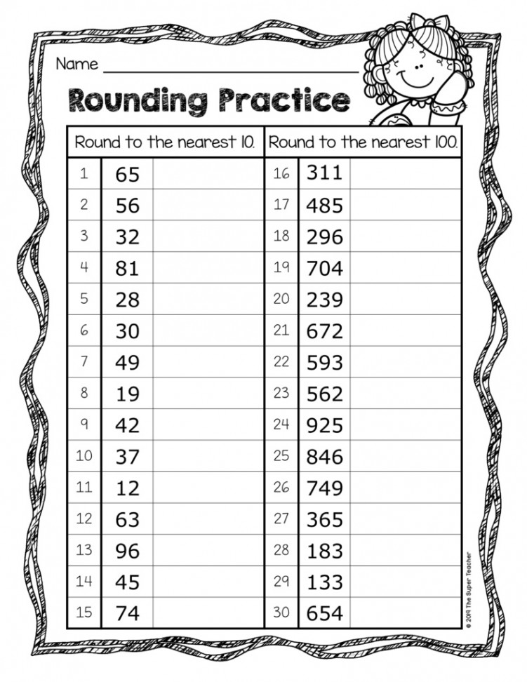 Free Rounding Practice Worksheets - The Super Teacher