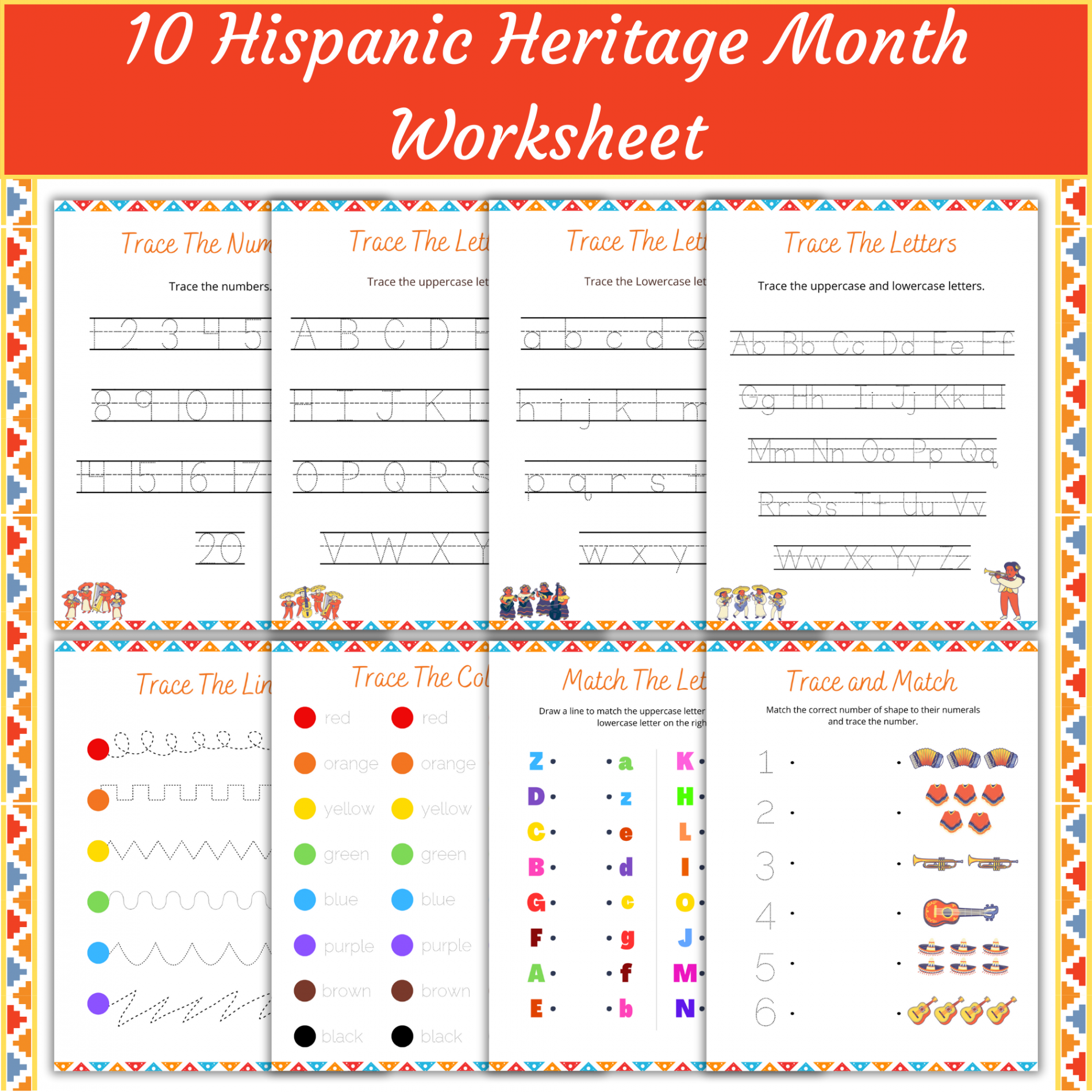 Hispanic Heritage Month Worksheet ,Latino History Homschooling  Sheet,Spanish Countries Worksheet PDF