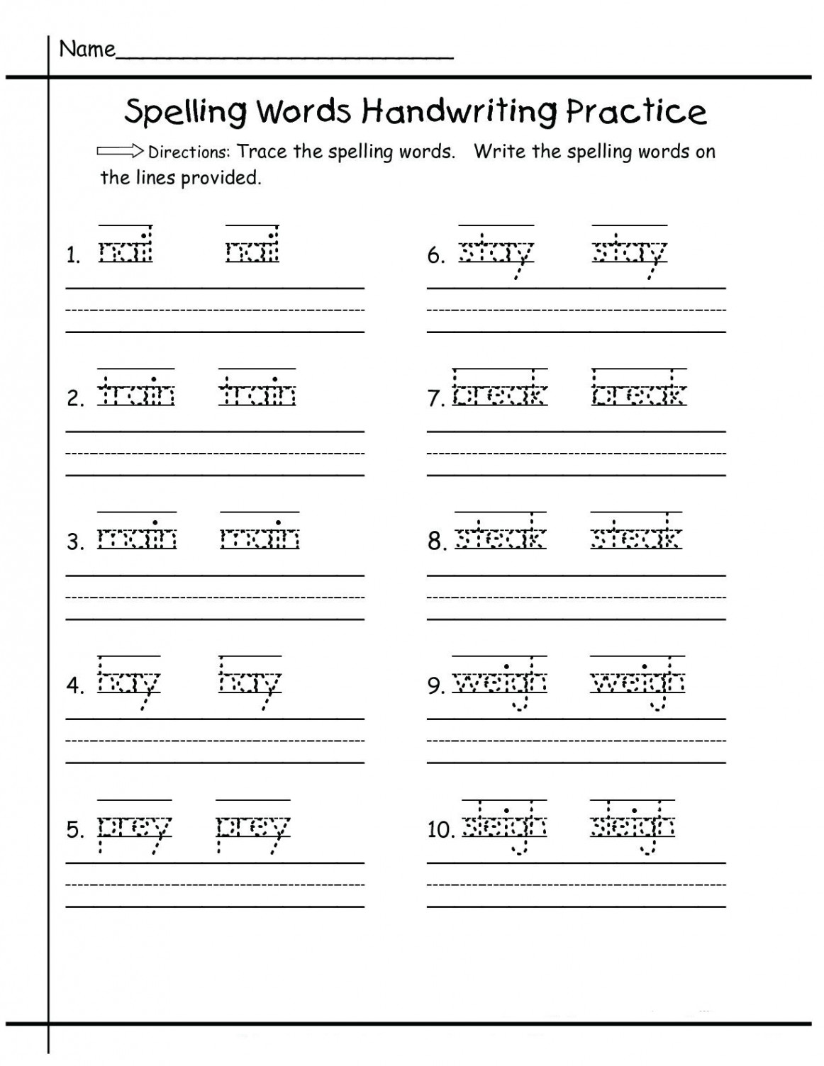 Kindergarten Handwriting Worksheets - Best Coloring Pages For Kids