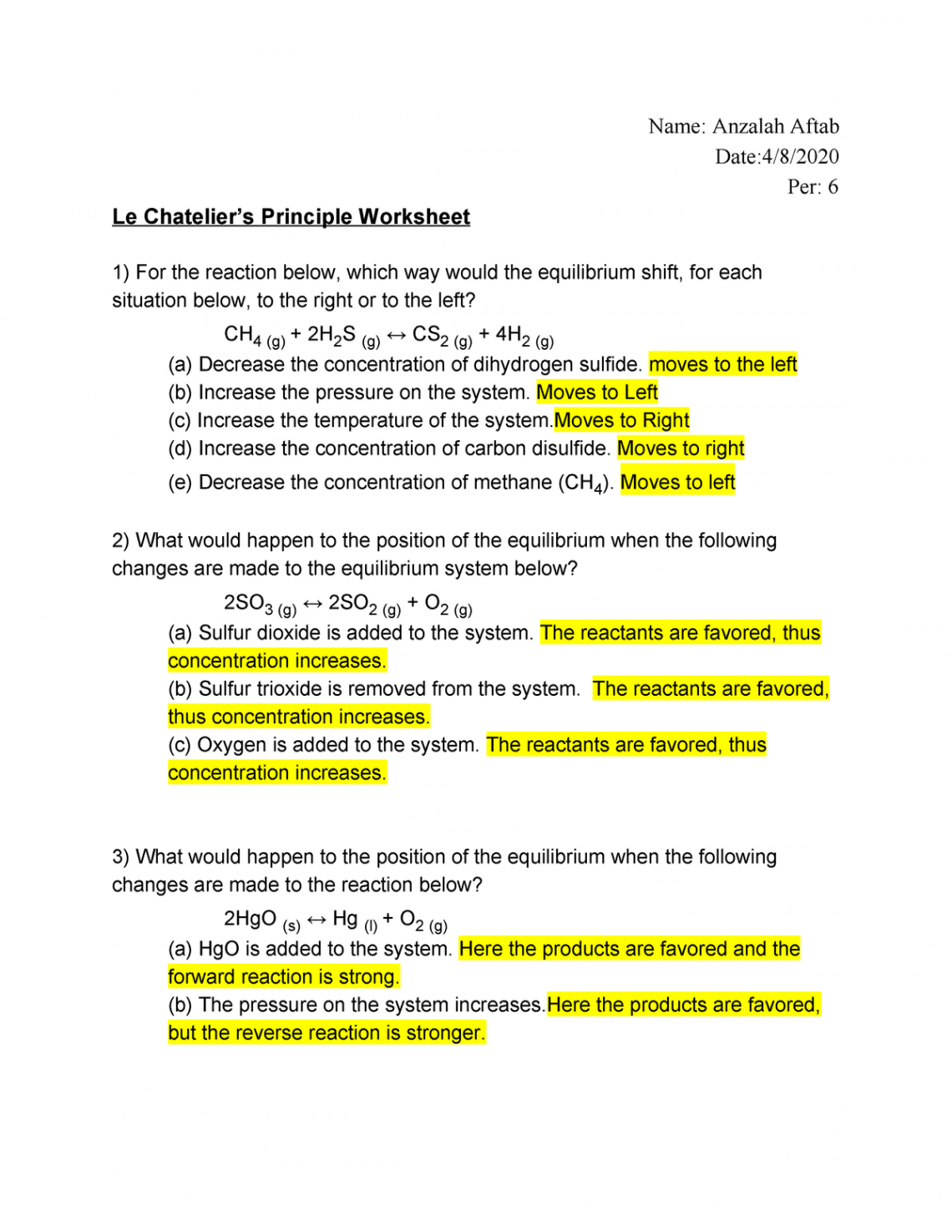 Le Chatelier