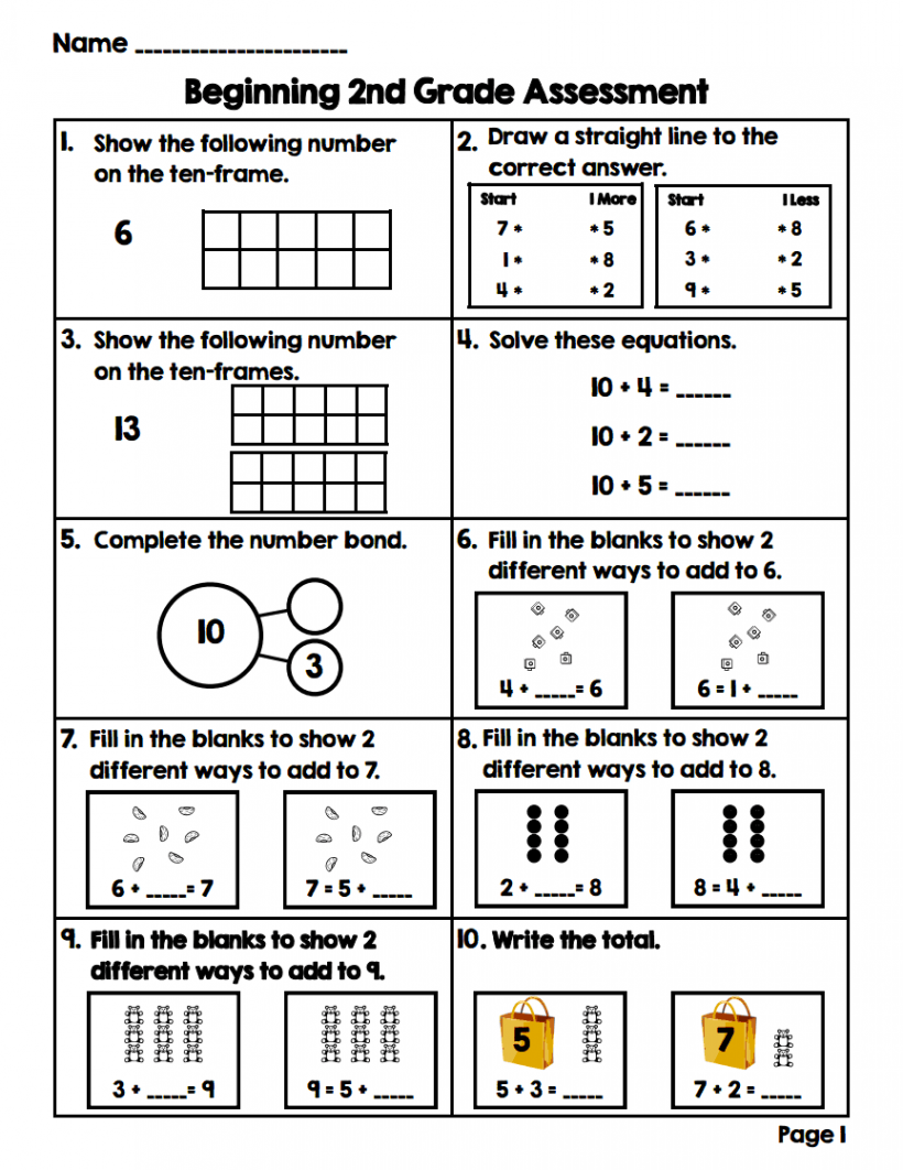 Math assessment, nd grade math, Math stations