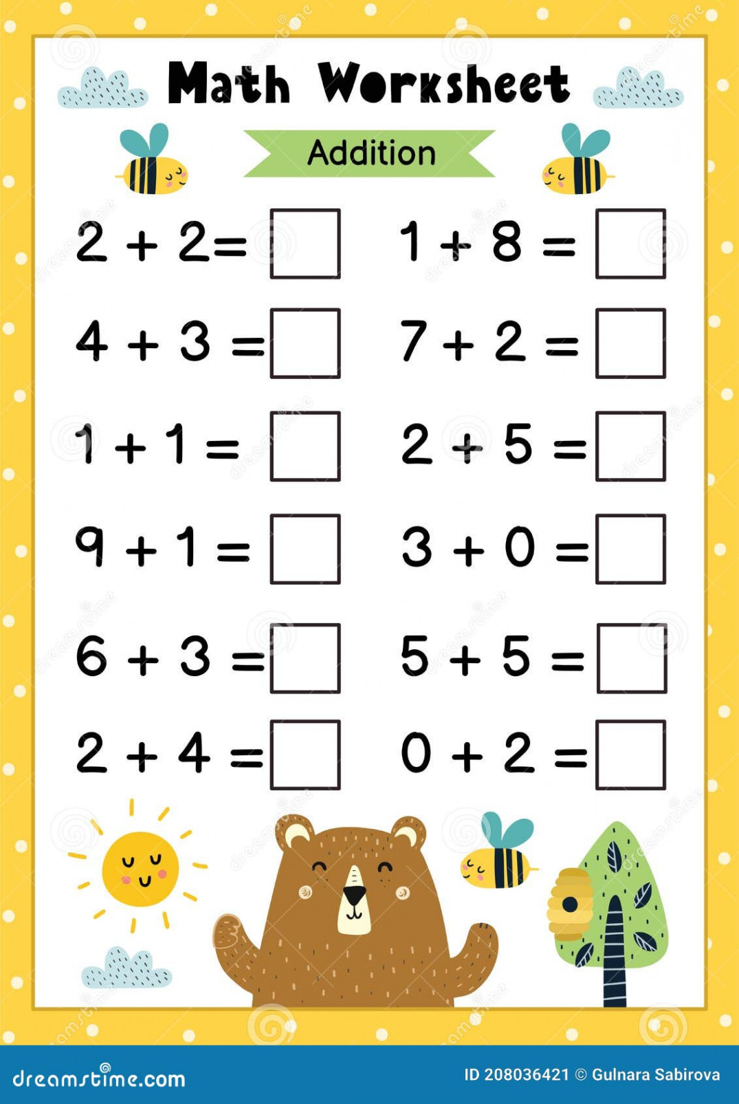 Math Worksheet for Kids