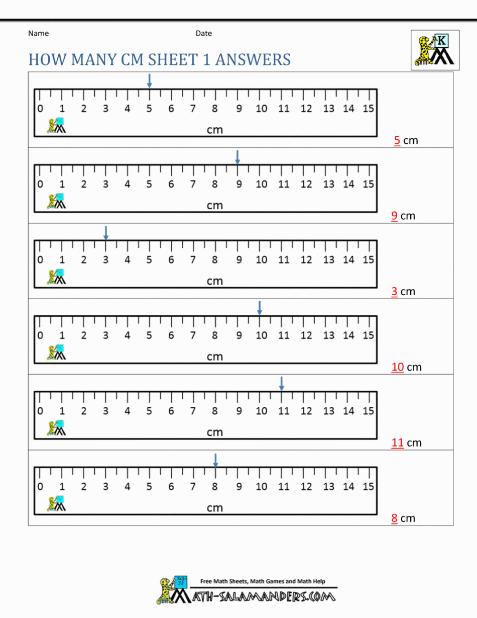 Measuring Length Worksheets for Kindergarten