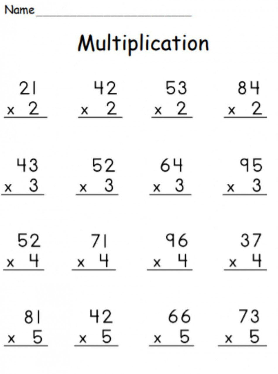 Multiplication  digit by  digit (with regrouping) worksheet