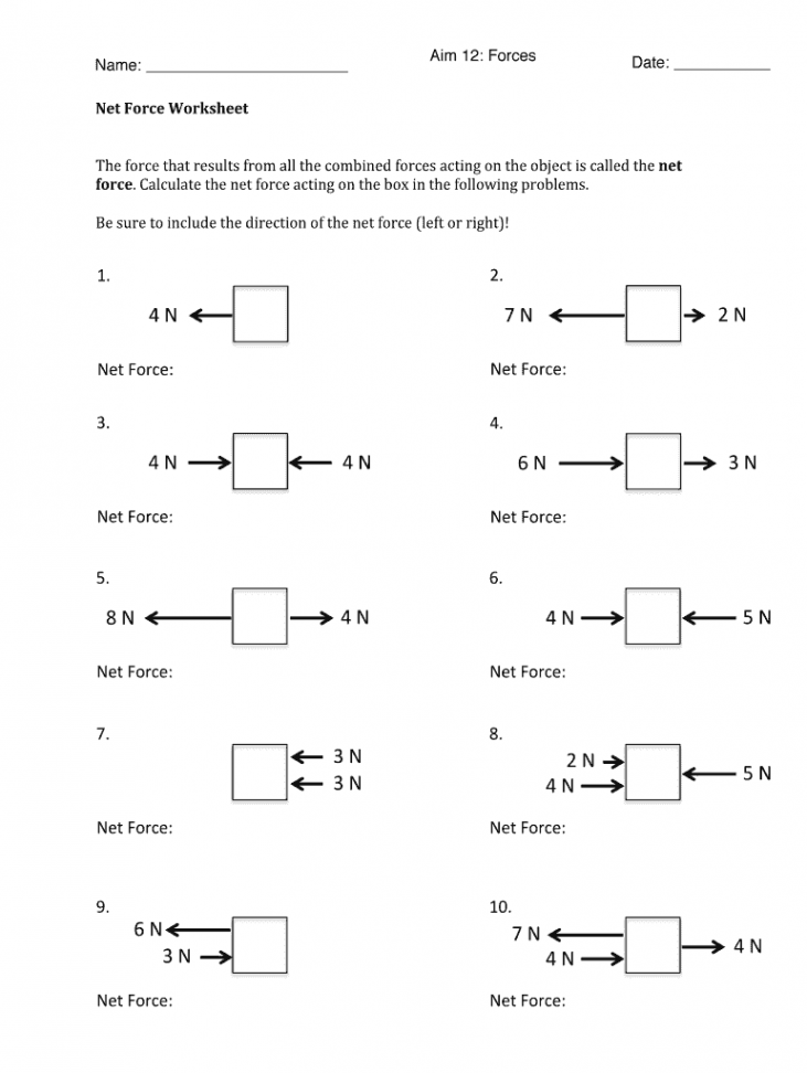 Net force worksheet: Fill out & sign online  DocHub