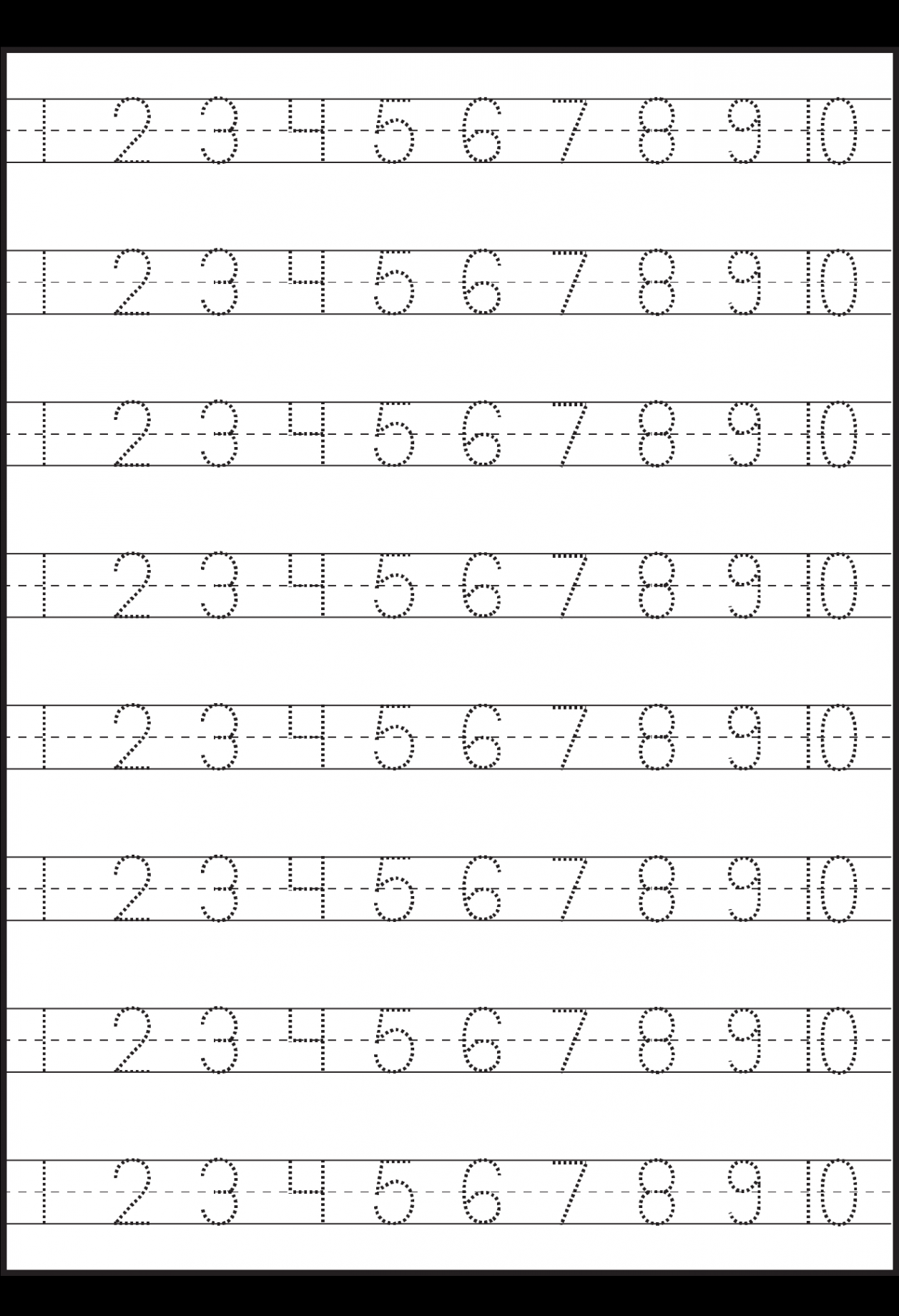 Number Tracing – -0 – Worksheet  Aprender a escribir