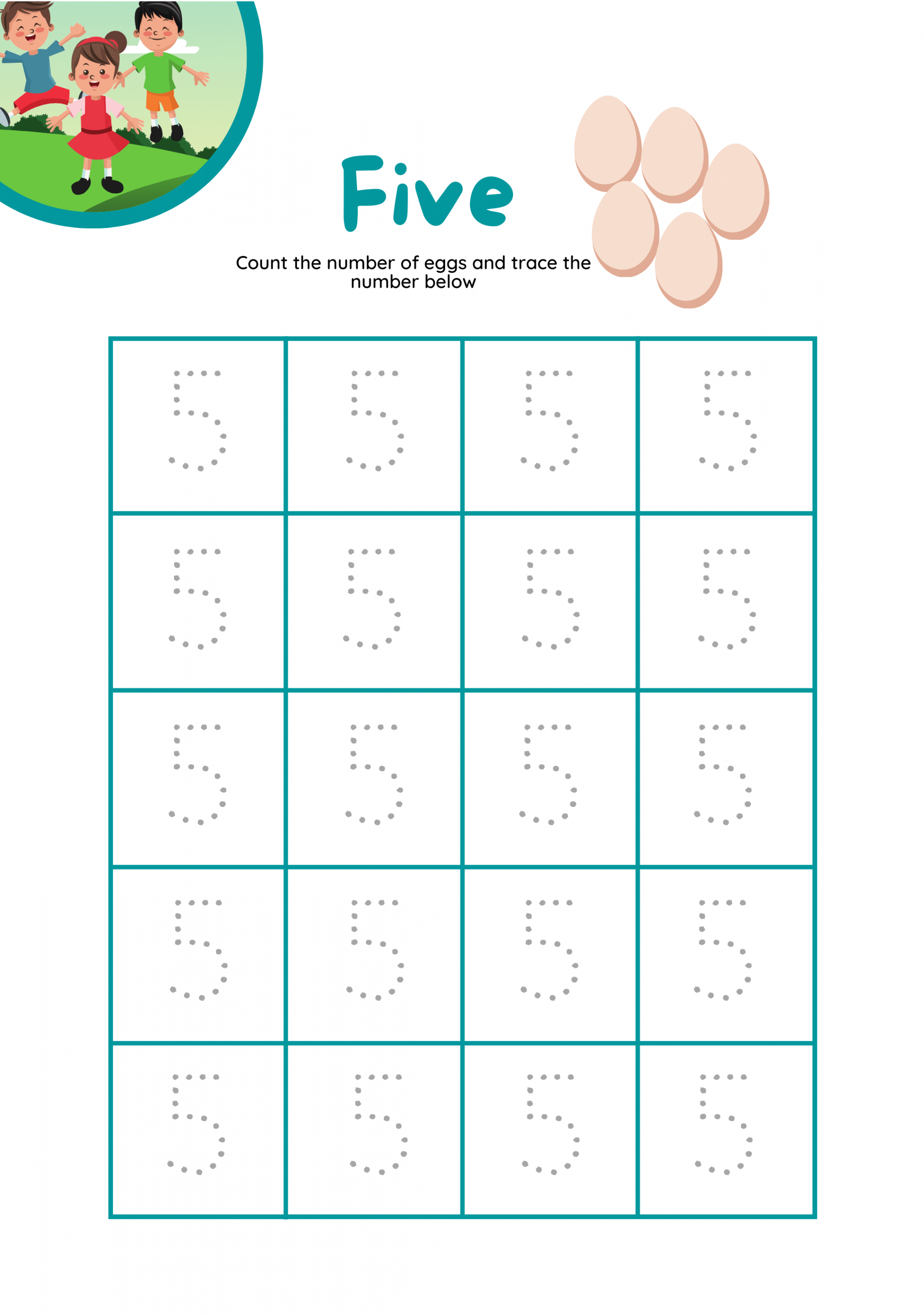 Number  tracing worksheet pdf