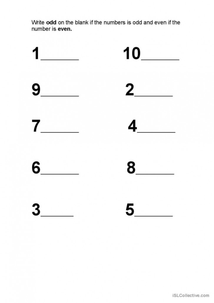 odd and even numbers: English ESL worksheets pdf & doc