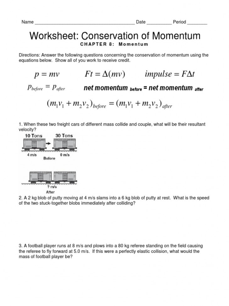 PhysicsChMomentumConservation PDF  PDF  Collision  Momentum