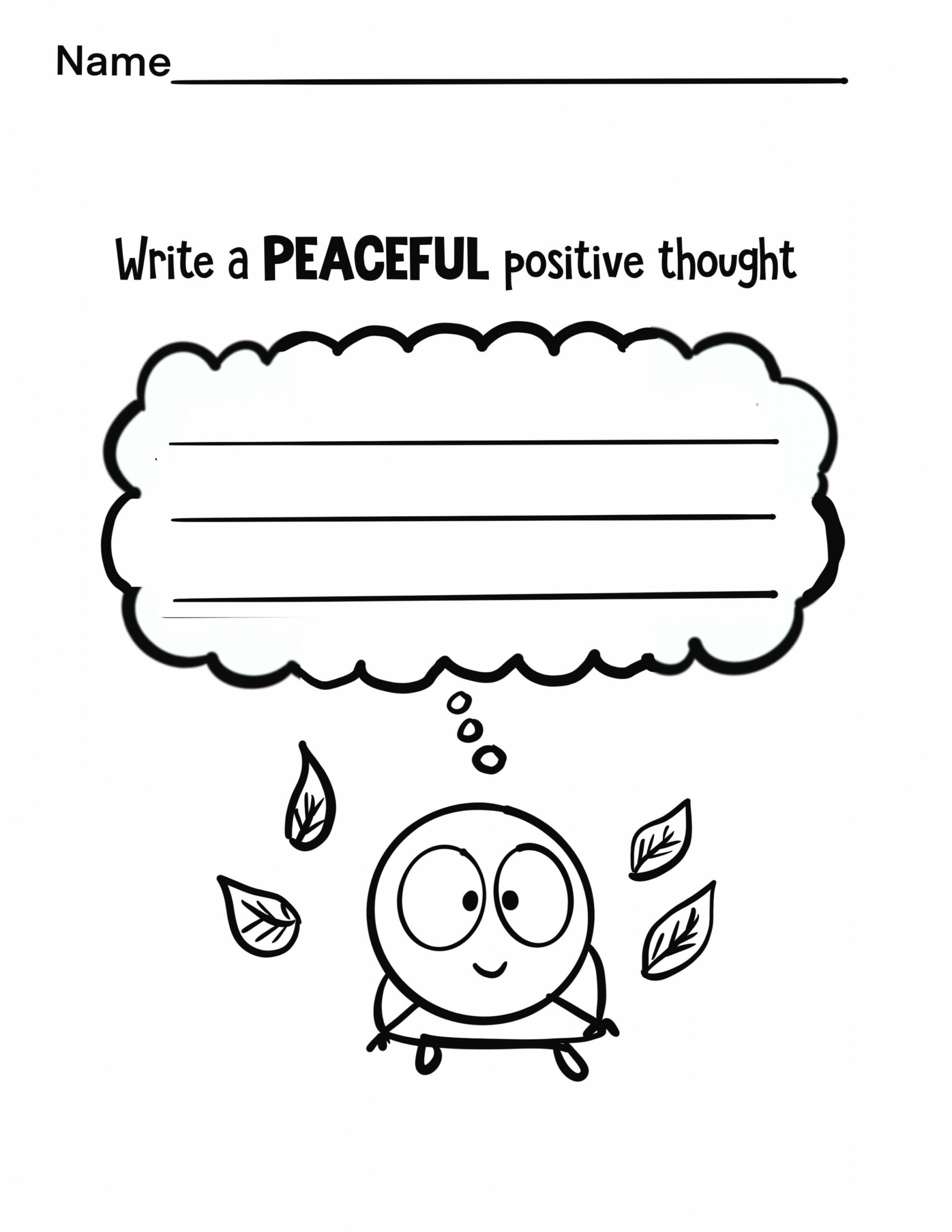 Positive Thinking Worksheets – Diane Alber