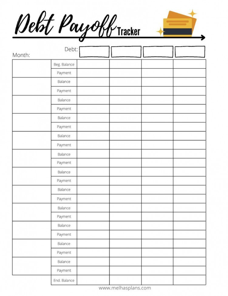 Printable Debt Payoff Tracker  Debt payoff, Budgeting worksheets