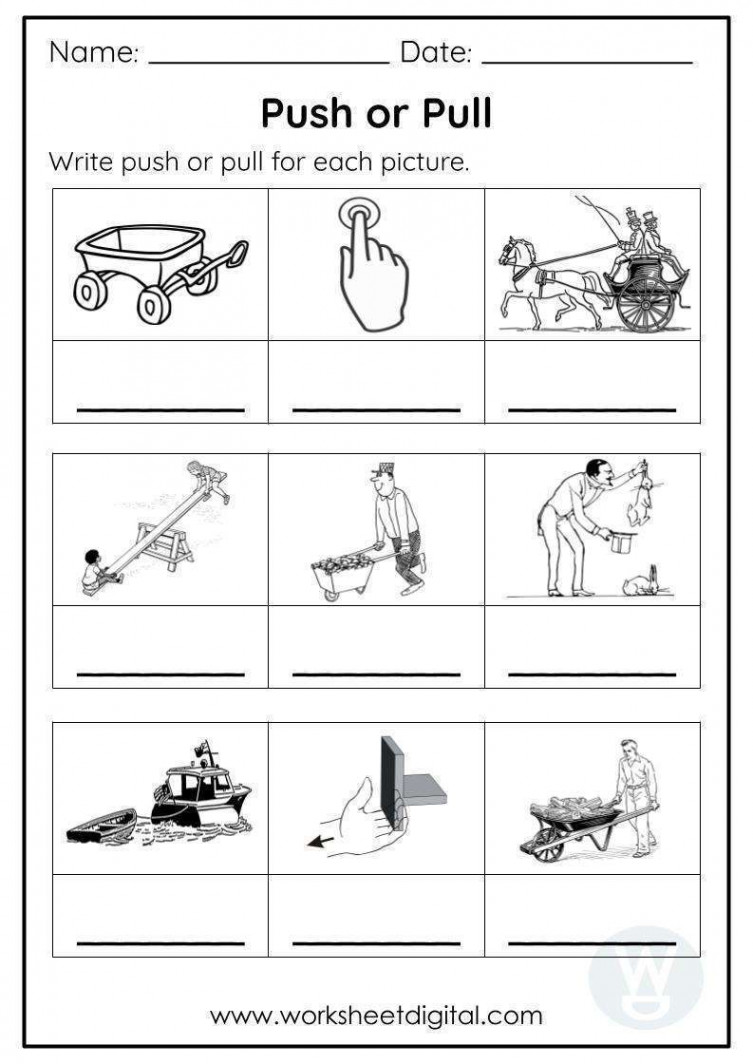 Push or Pull - Worksheet Digital