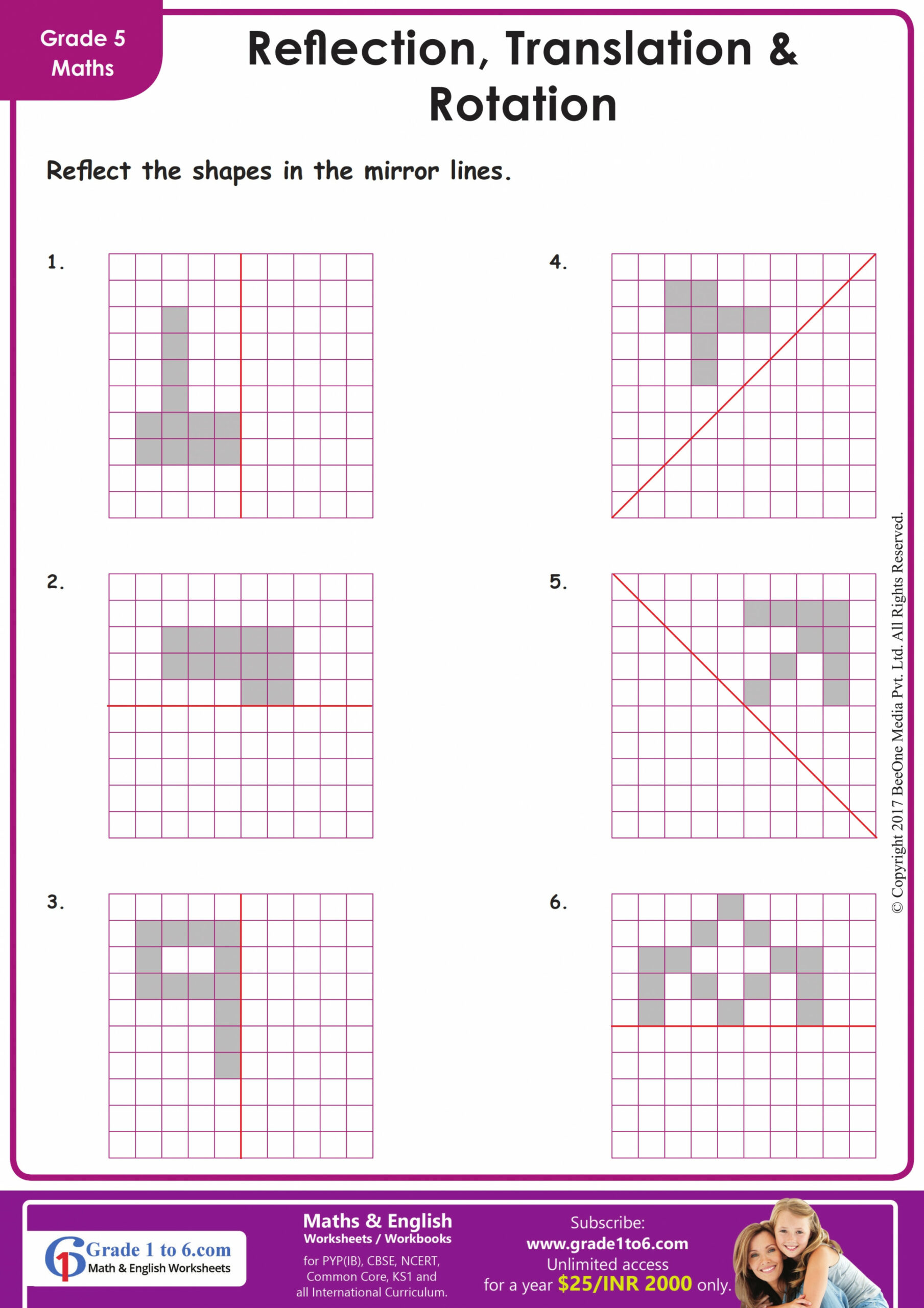 Reflection Worksheet  Grade